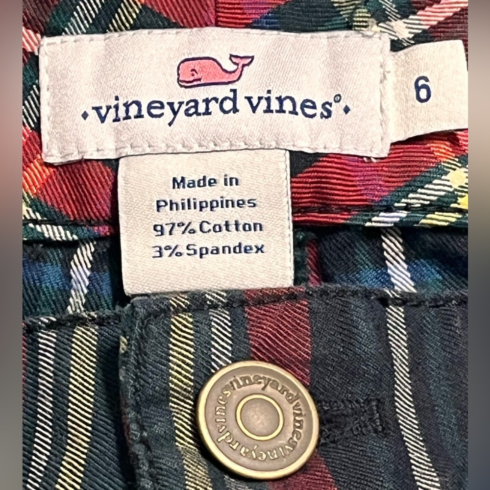 Vinyard Vines Women’s Jamie High Rise Jolly Plaid Pants - Picture 5 of 10